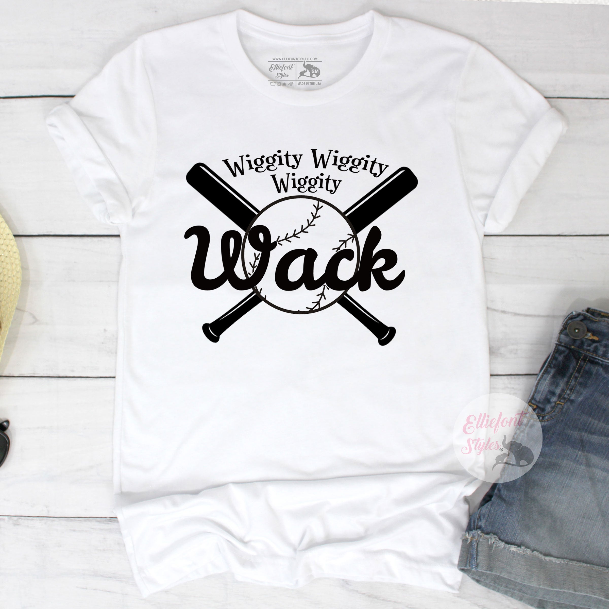 Wiggity Wiggity Wiggity Wack Baseball Softball Tee Shirt