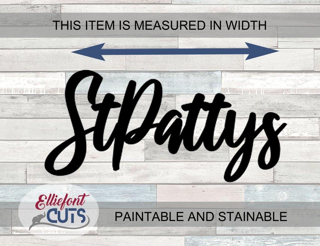 St Pattys Wood Words - Elliefont Styles