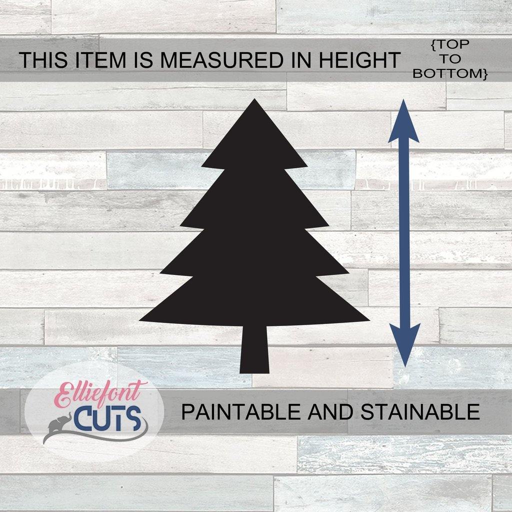 Pine Tree Wood Cutouts - Elliefont Styles