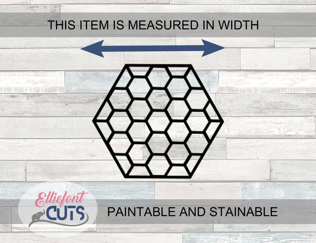Honey Comb Wood Cutouts - Elliefont Styles