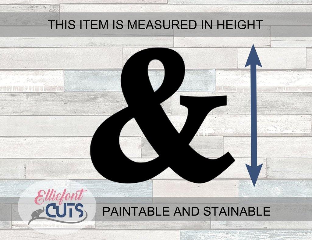 ampersand wood cutout
