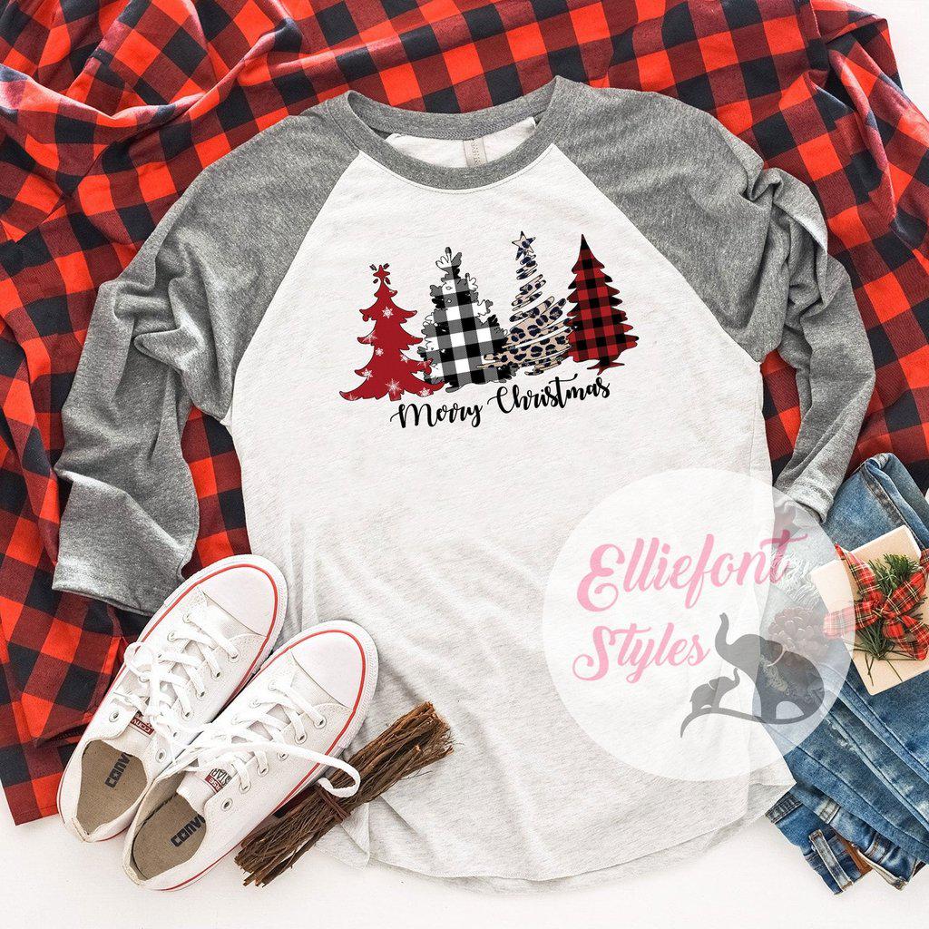 leopard print christmas tree shirt