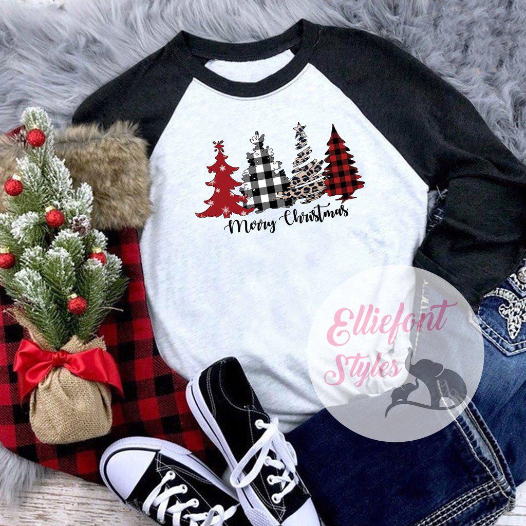 buffalo plaid christmas tree shirt