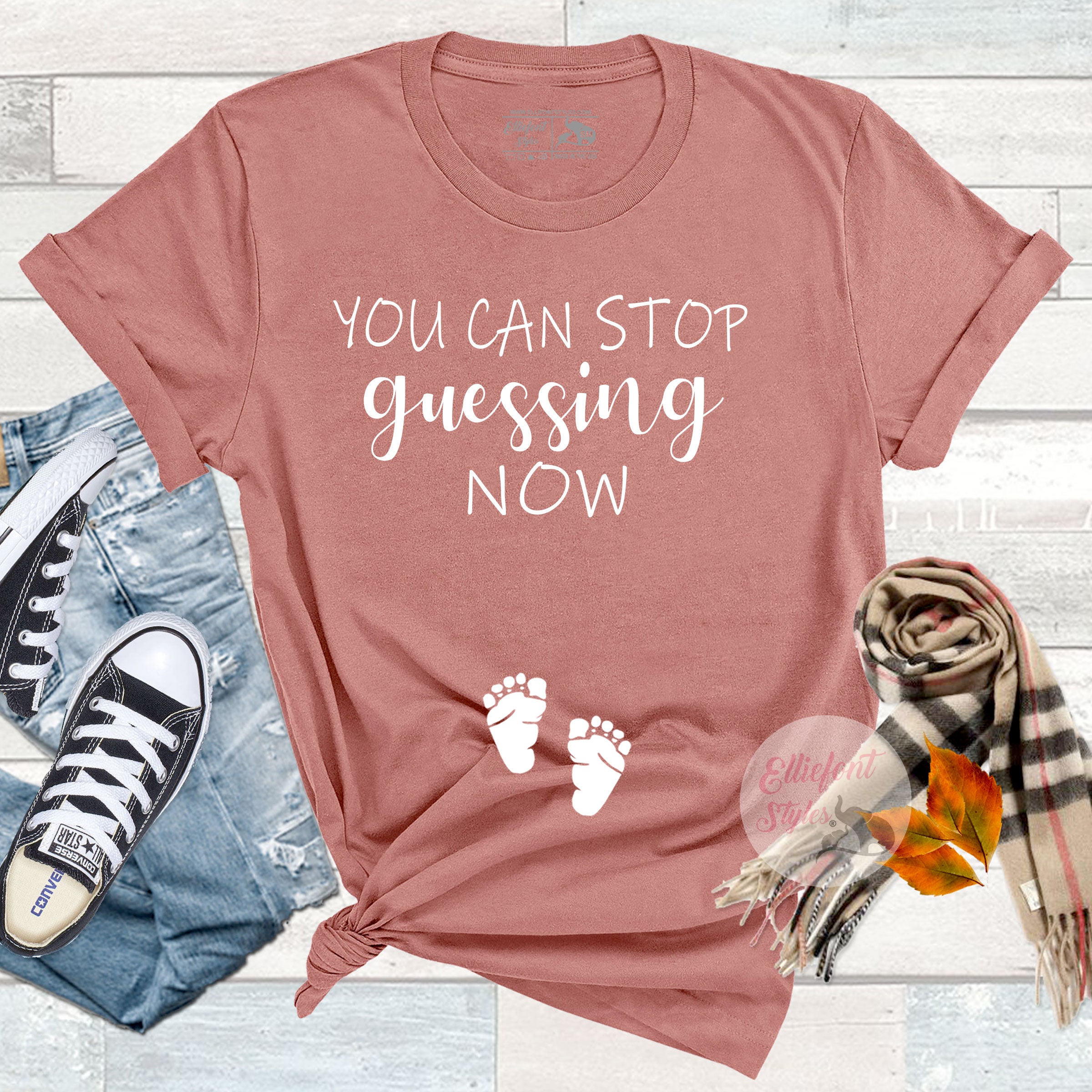 You Can Stop Guessing Now Funny Pregnancy Announcement Shirt Graphic Tee