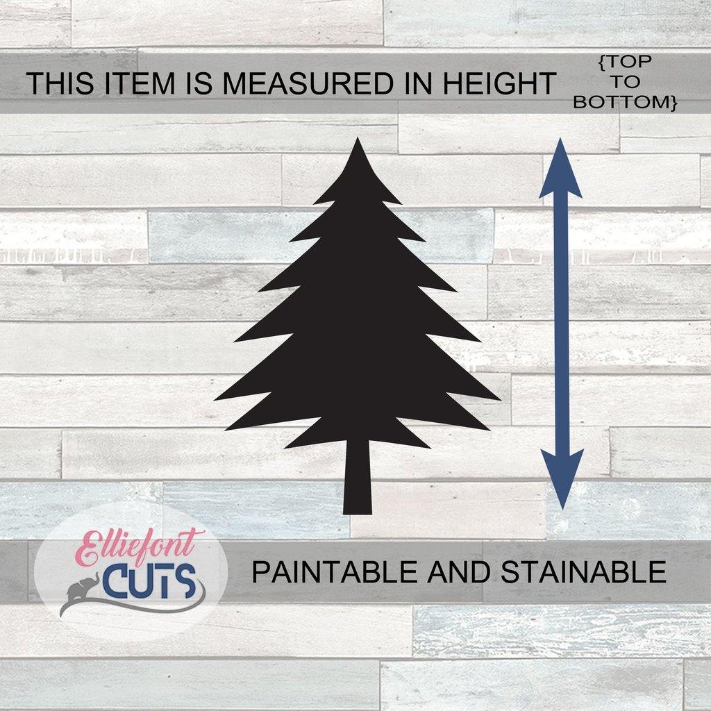 Pine Tree Wood Cutouts - Elliefont Styles