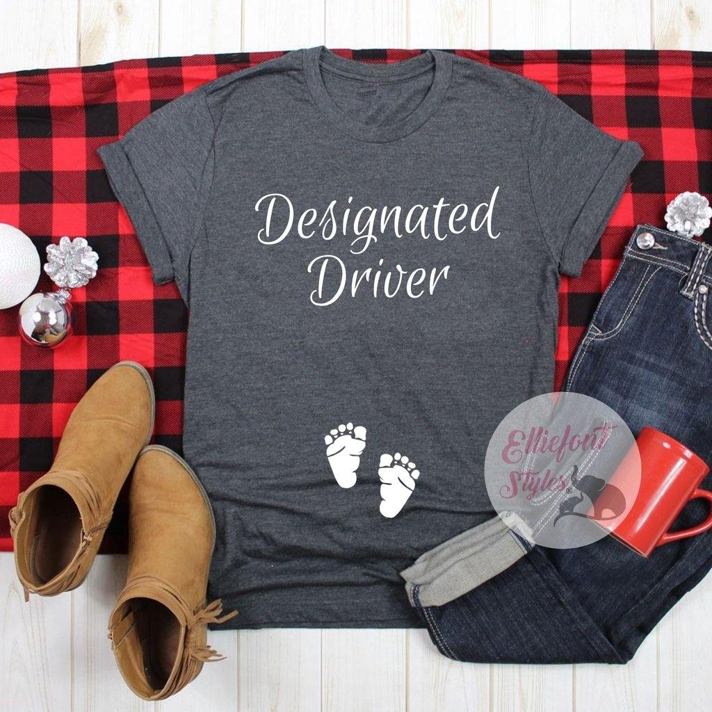 Designated Driver Shirt Pregnancy Announcement Shirt - Elliefont Styles