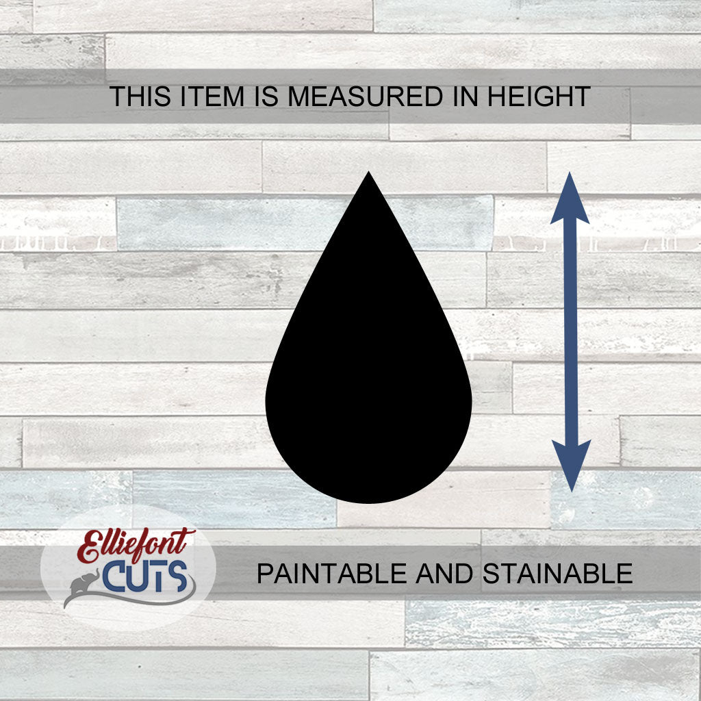 Teardrop Wood Cutouts