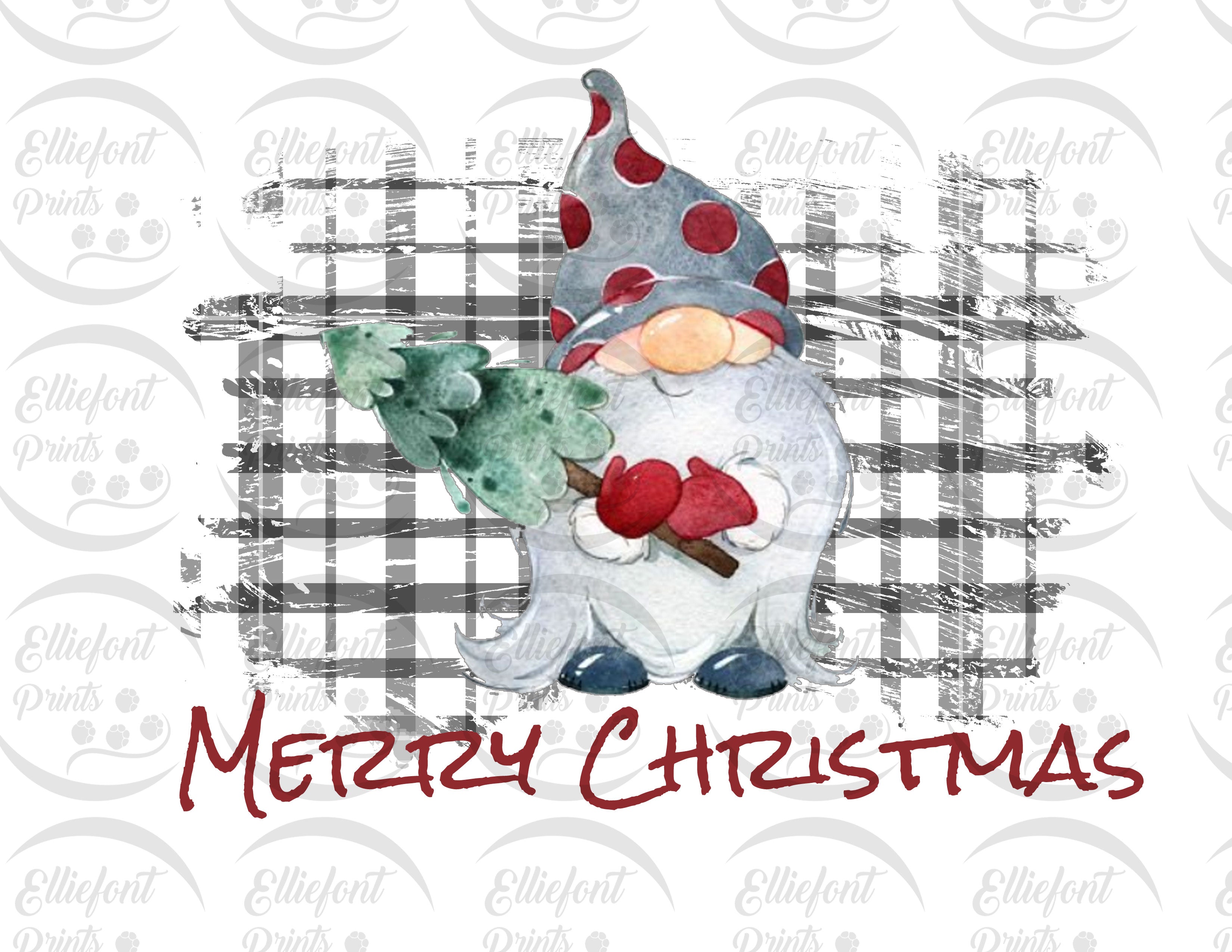 Merry Christmas Gnome Sublimation PNG Files