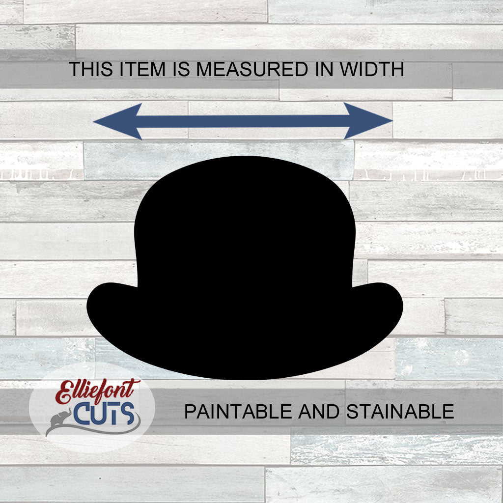 Bowler Hat Wood Cutouts