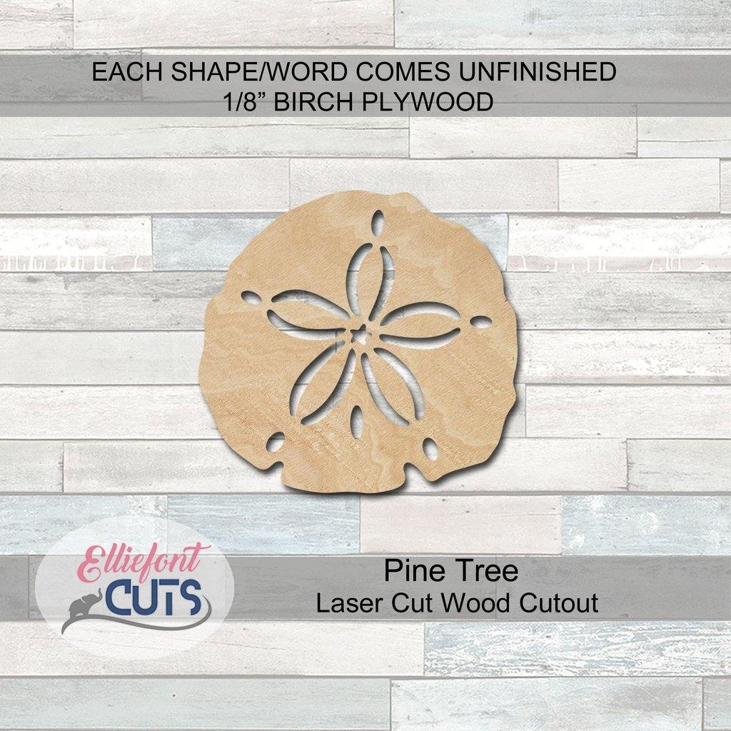 Sand Dollar Wood Cutouts - Elliefont Styles