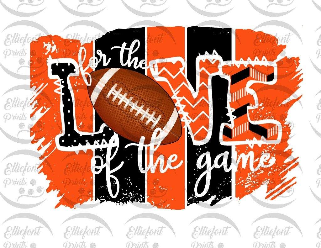 Cincinnati Love Football Sublimation PNG Files