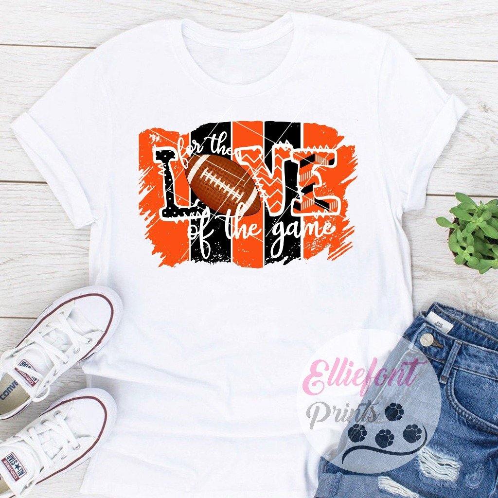 Cincinnati Love Football Sublimation PNG Files