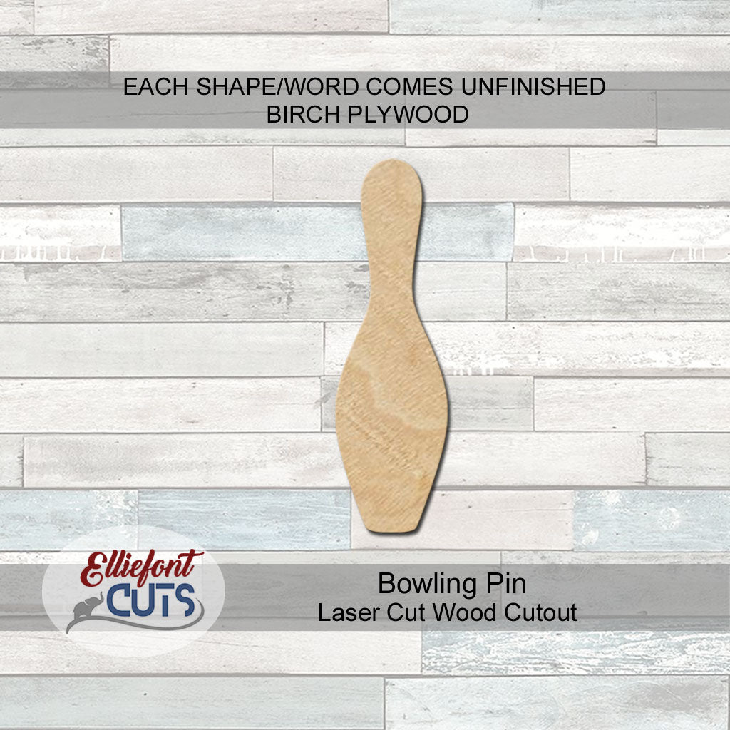 Bowling Pin Wood Cutouts