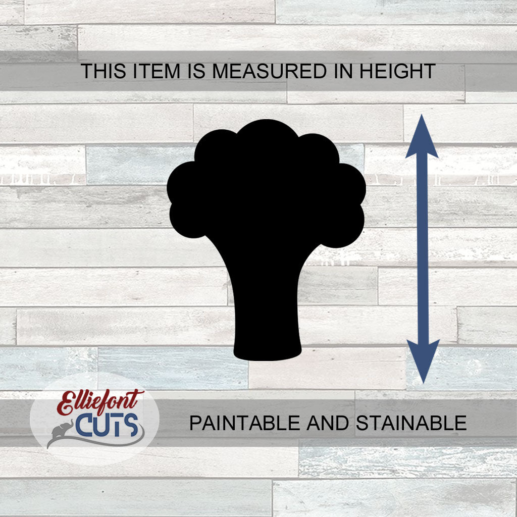 Broccoli Wood Cutouts