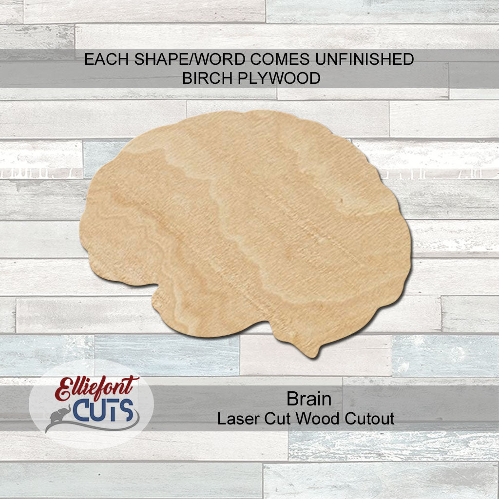 Brain Wood Cutouts