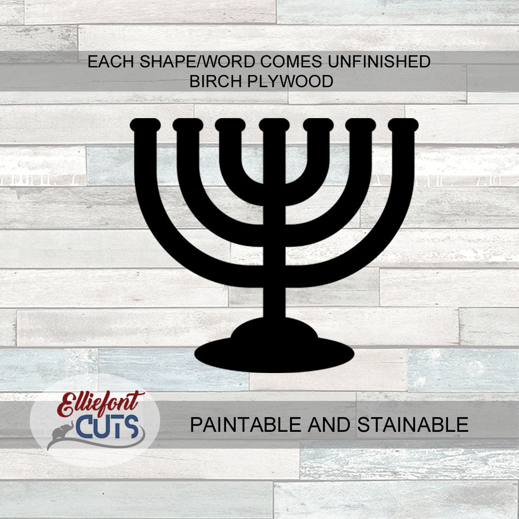 Menorah Wood Cutouts