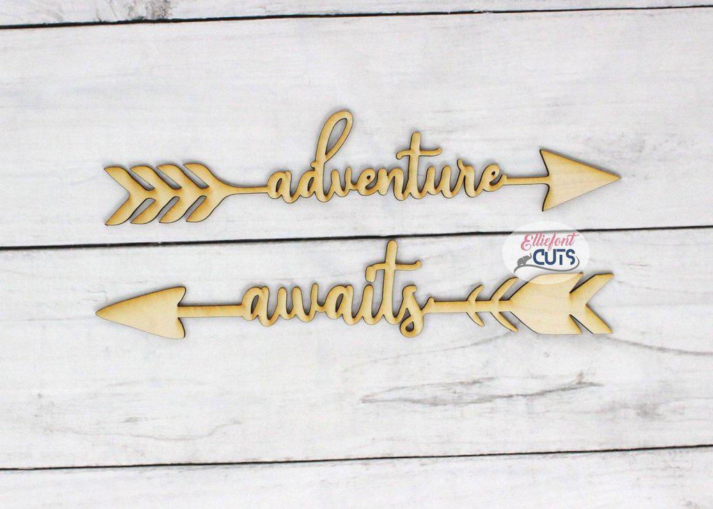 Adventure Awaits Arrows Wood Cutouts - Elliefont Styles