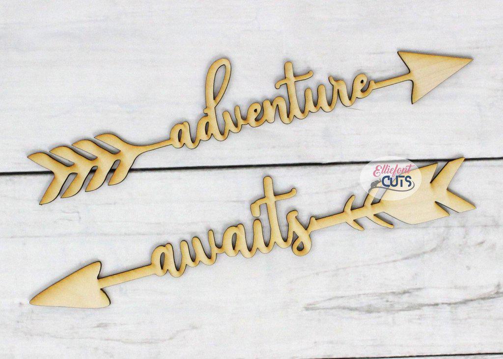 Adventure Awaits Arrows Wood Cutouts - Elliefont Styles