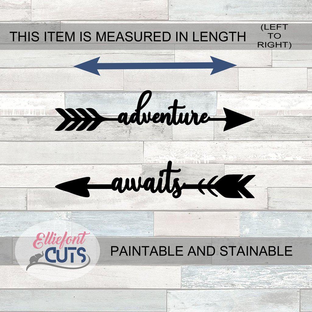 Adventure Awaits Arrows Wood Cutouts - Elliefont Styles
