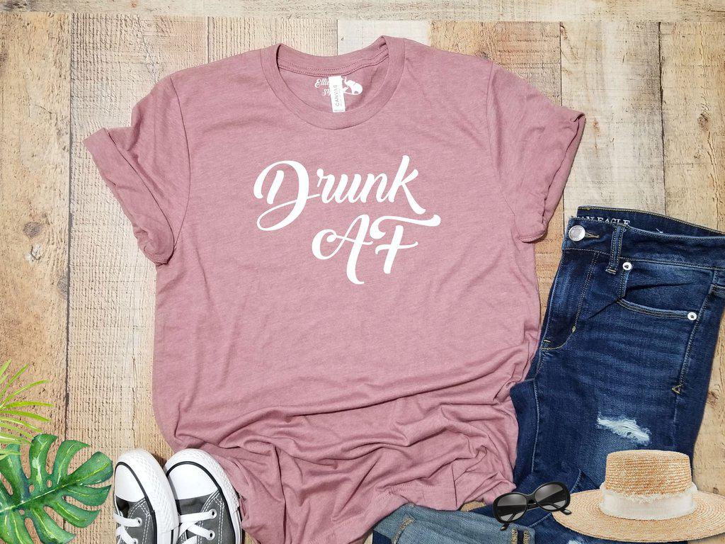 Engaged AF | Drunk AF Bachelorette Party Bridal Wedding Party Shirts - Elliefont Styles