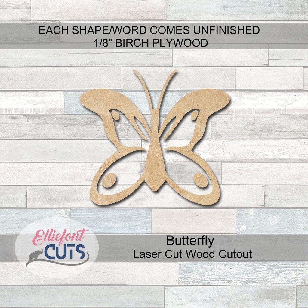 Butterfly Wood Cutouts - Elliefont Styles