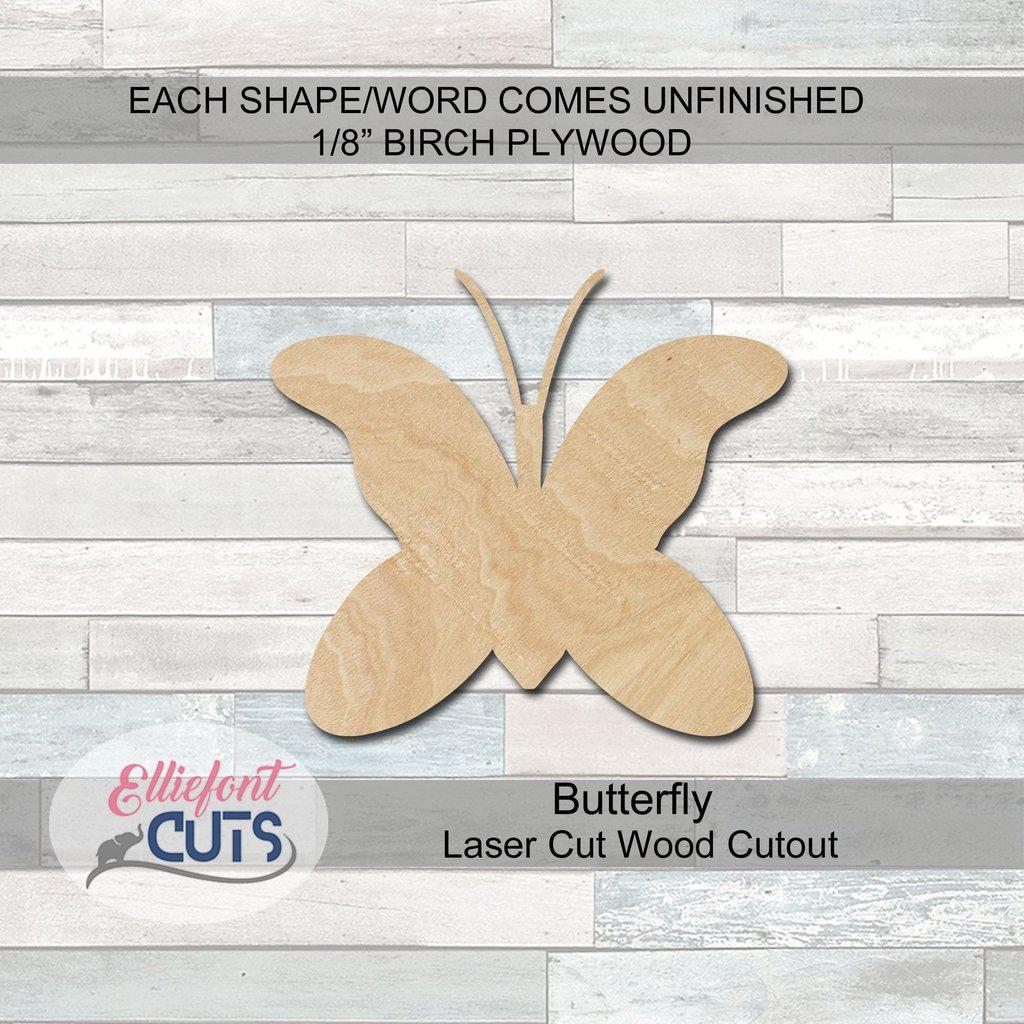 Butterfly Wood Cutouts - Elliefont Styles