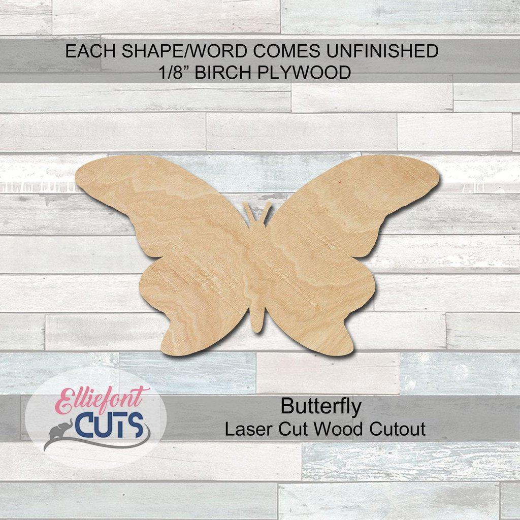 Butterfly Wood Cutouts - Elliefont Styles