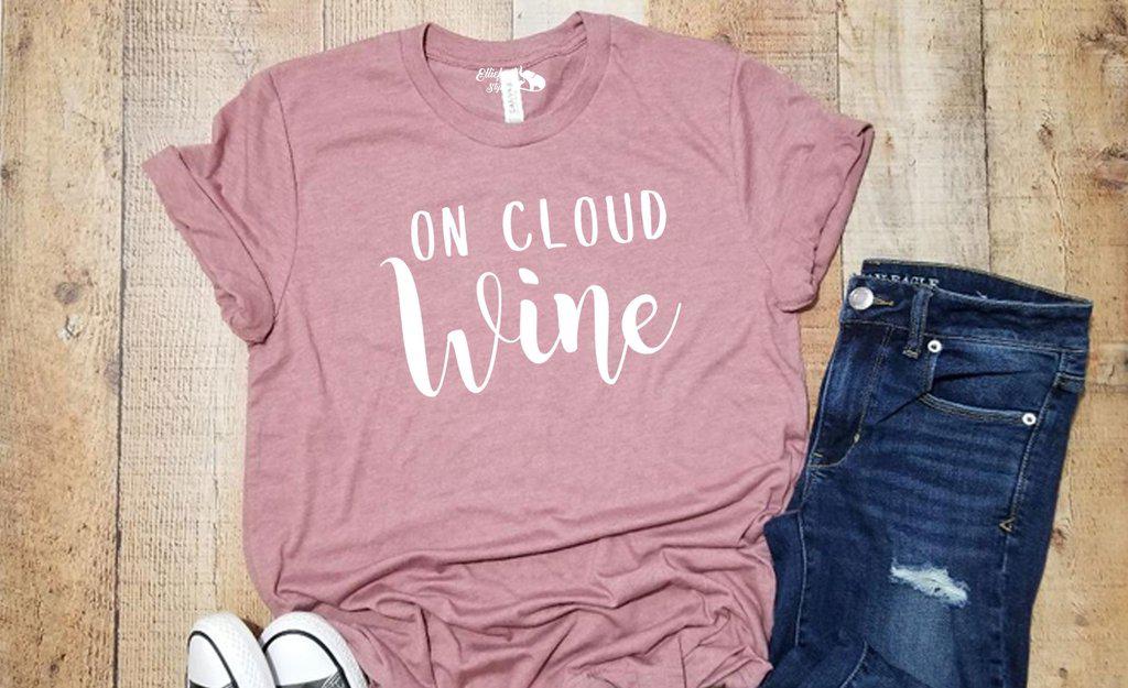 on cloud wine bachelorette party shirt