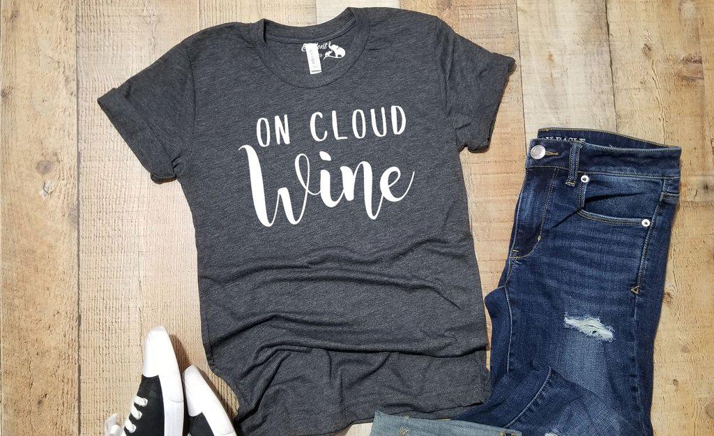 on cloud wine bridesmaid bachelorette shirt