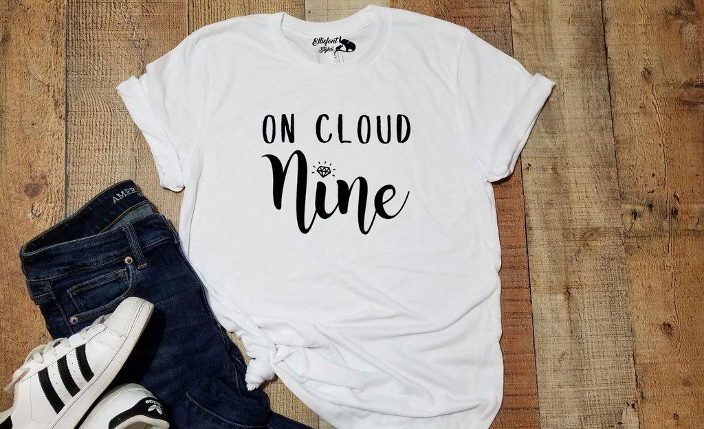 on cloud nine bride bachelorette shirt