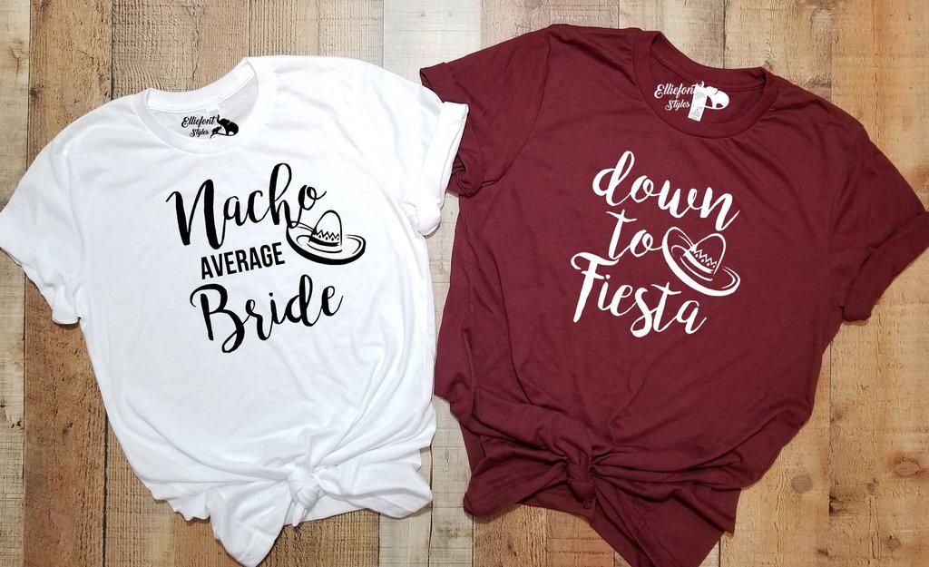 down to fiesta bridal party shirts