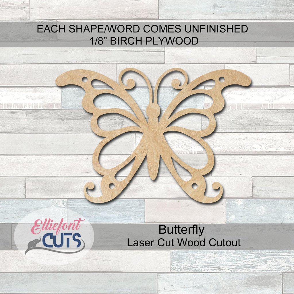 Butterfly Wood Cutouts - Elliefont Styles