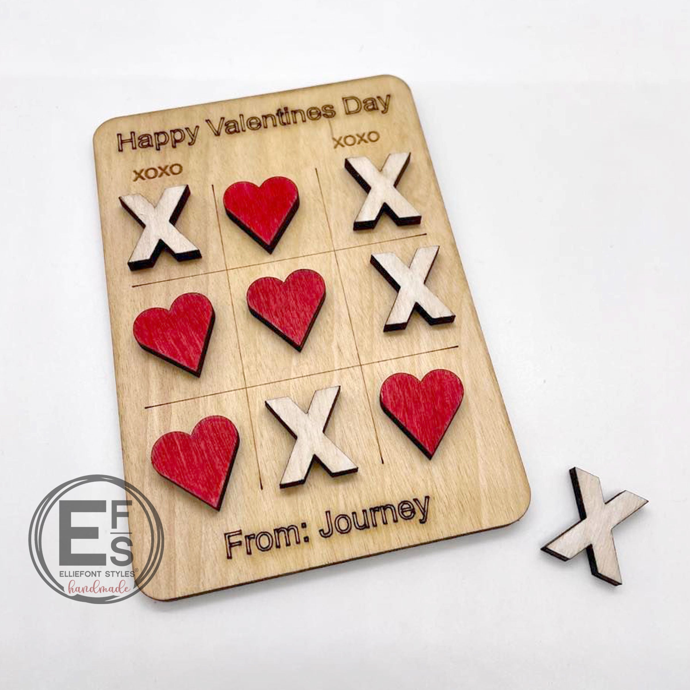 Tic-Tac-Toe Wooden Valentines