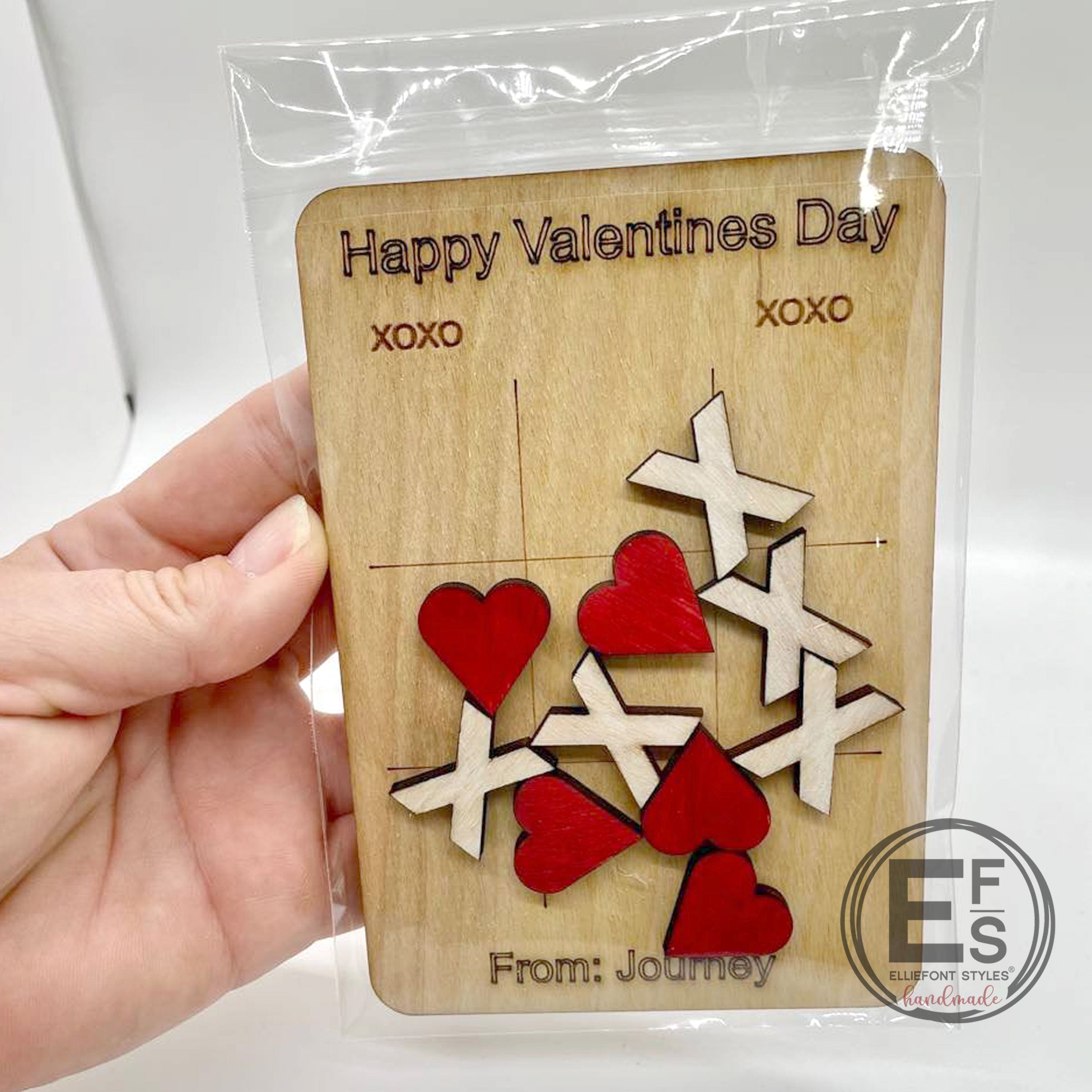 Tic-Tac-Toe Wooden Valentines