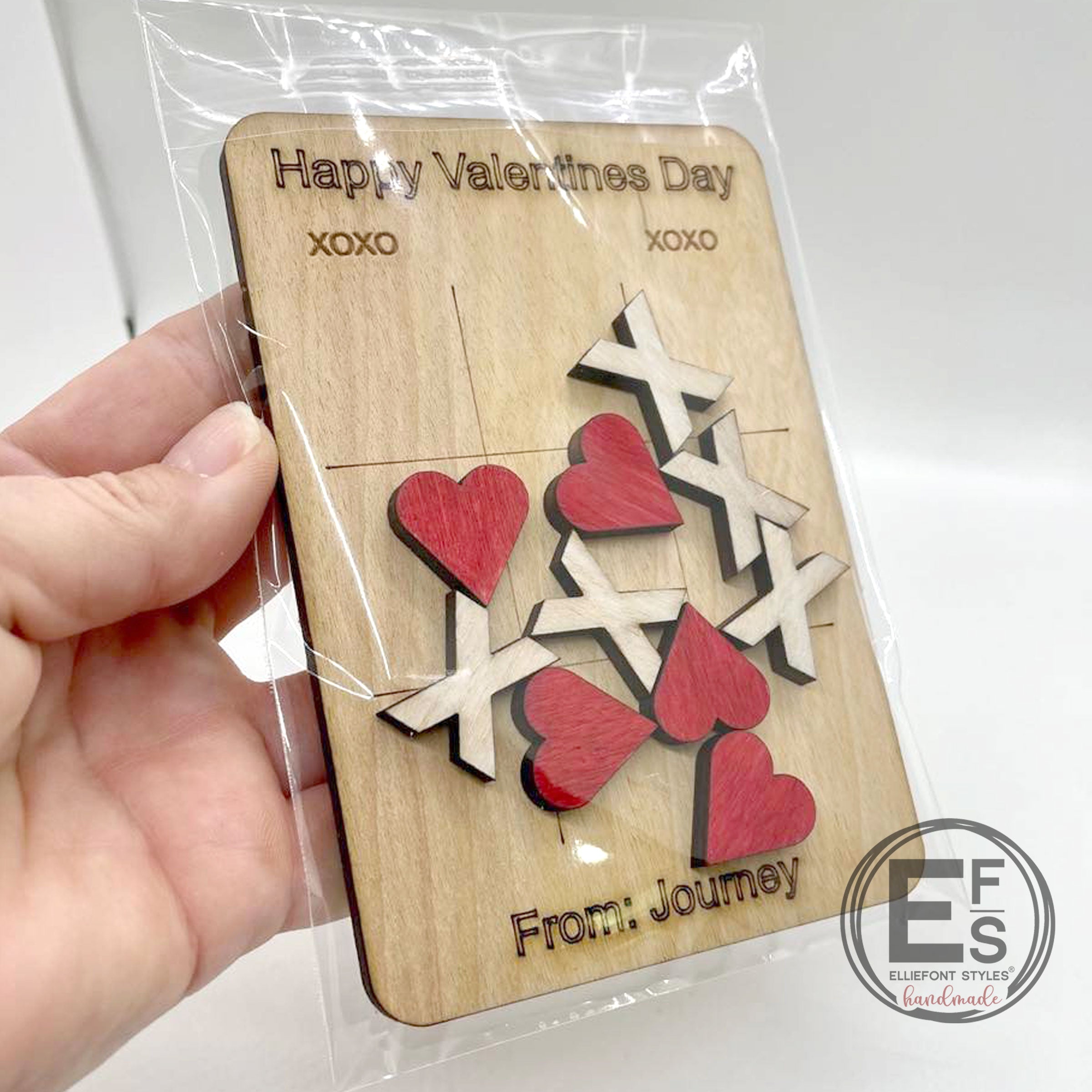 Tic-Tac-Toe Wooden Valentines