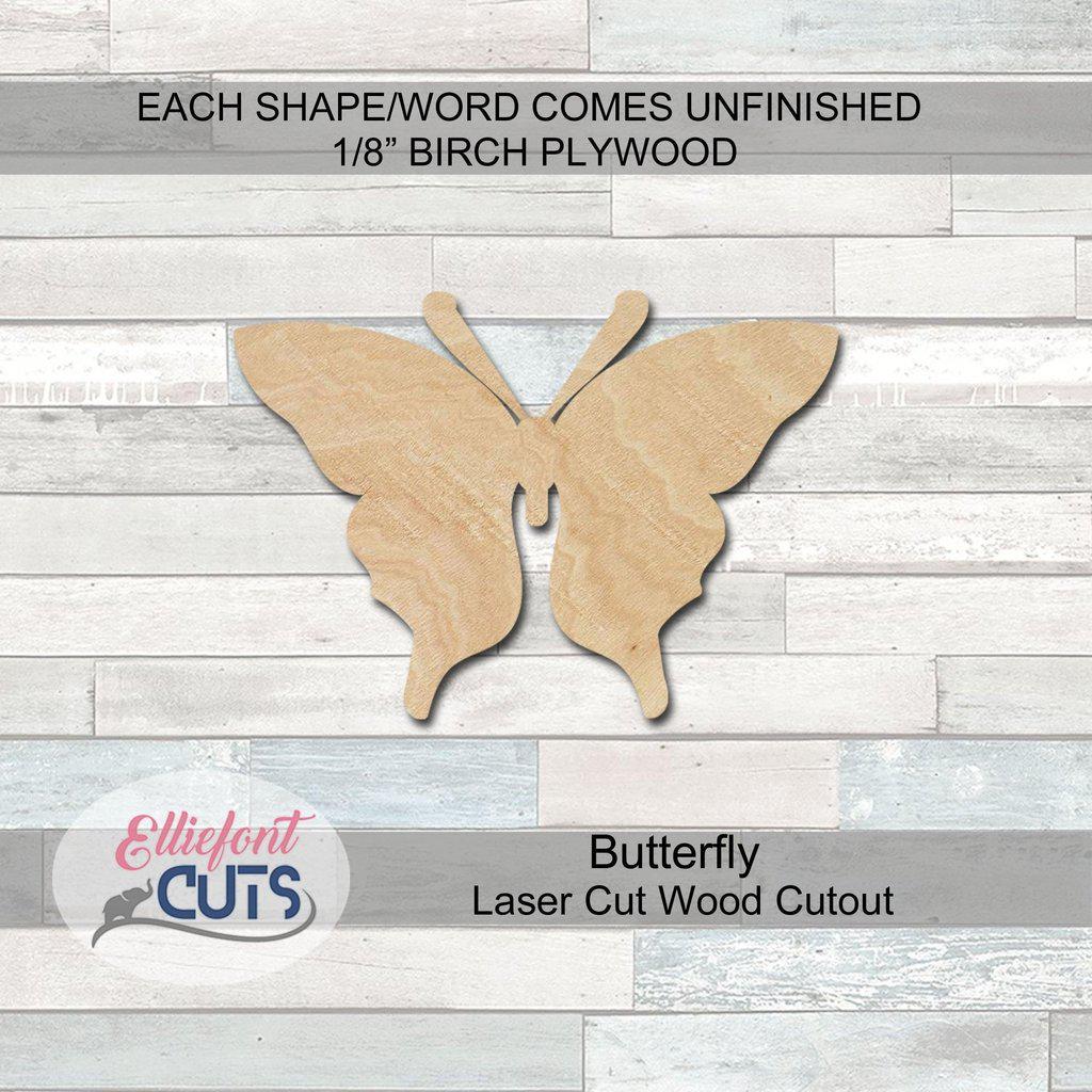 Butterfly Wood Cutouts - Elliefont Styles
