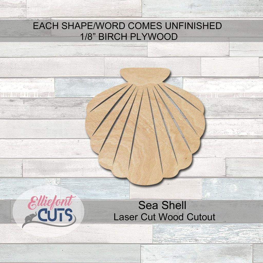 Shell Wood Cutouts - Elliefont Styles