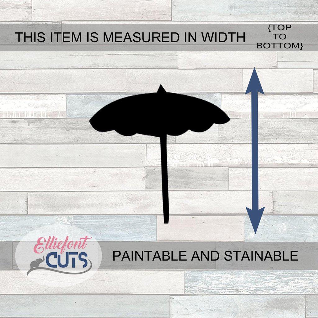 Beach Umbrella Wood Cutouts - Elliefont Styles