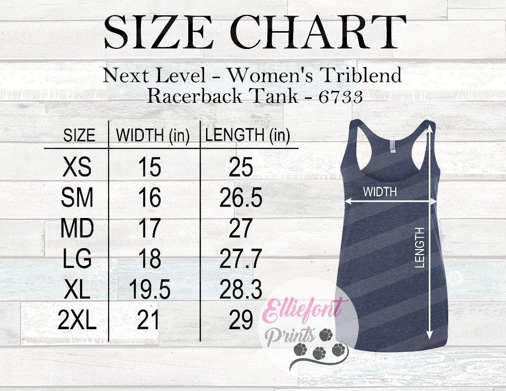 Next Level 6733 Size Chart - Elliefont Styles