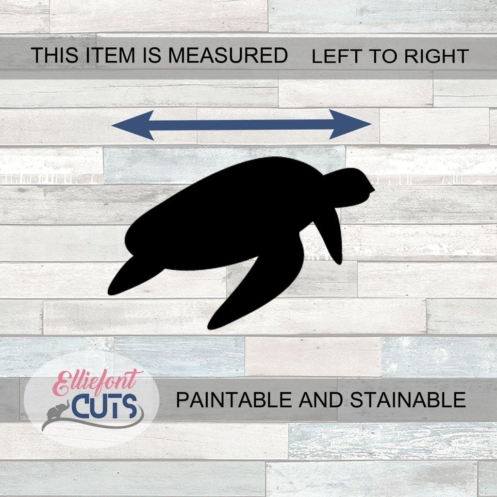 Sea Turtle Wood Cutouts - Elliefont Styles