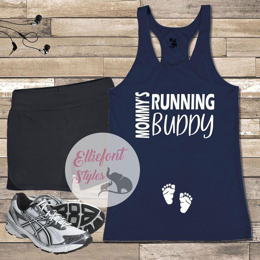mommy's running buddy tank