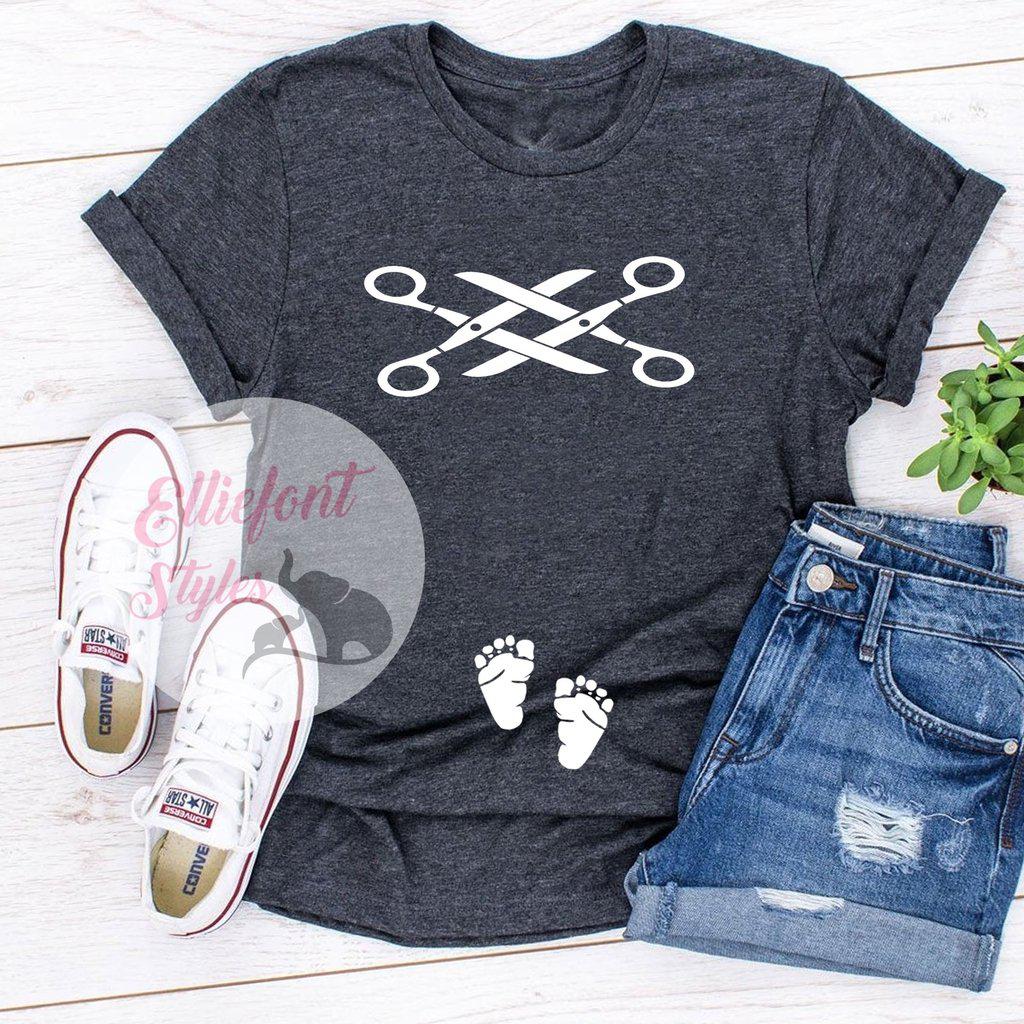scissoring pregnancy shirt