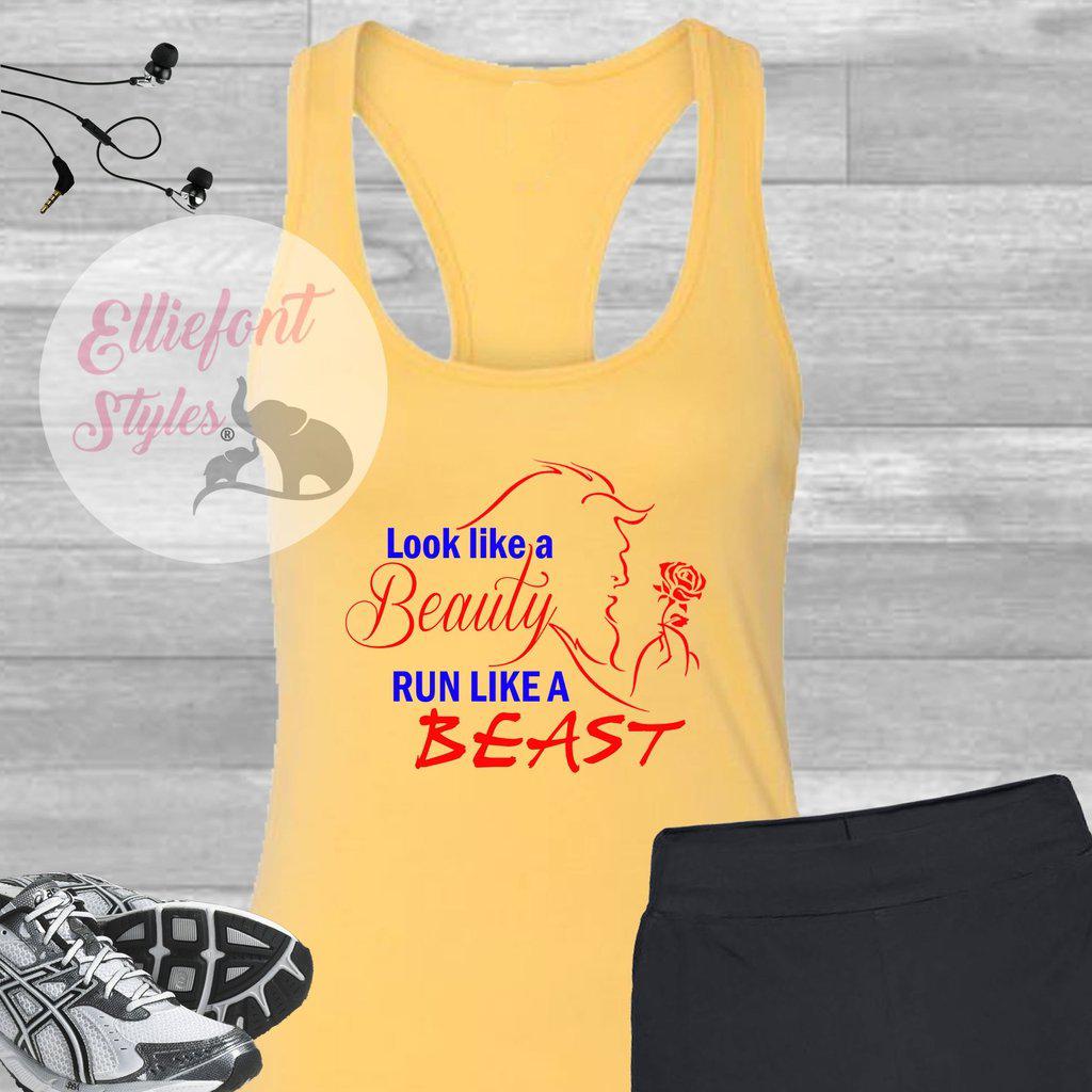 Beauty And The Beast Race Marathon Shirt, Run Disney Marathon Tank Top - Elliefont Styles