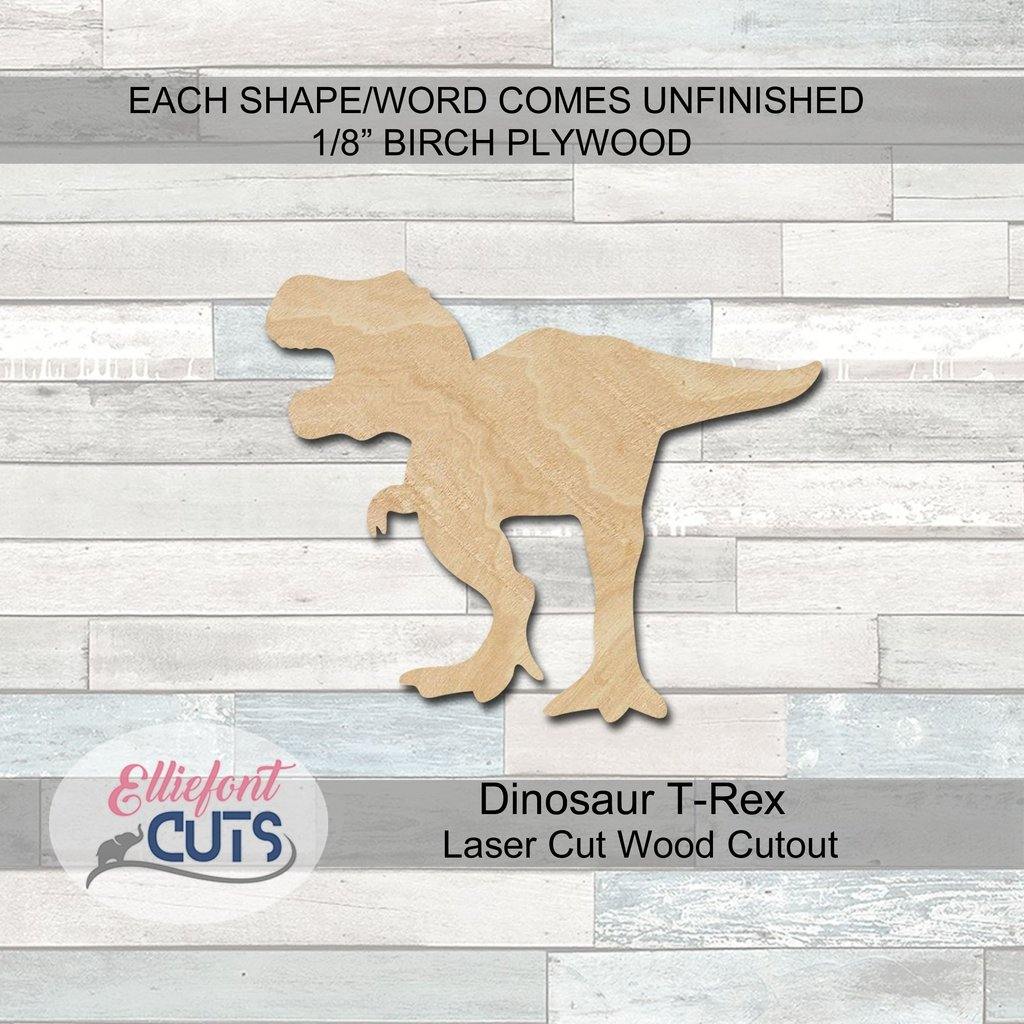 Dinosaur Wood Cutouts - Elliefont Styles
