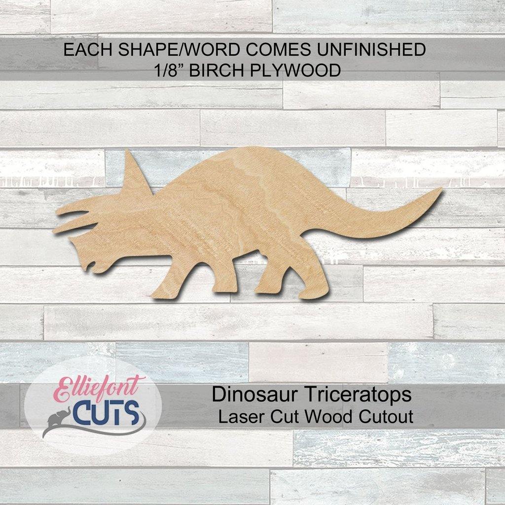 Dinosaur Wood Cutouts - Elliefont Styles