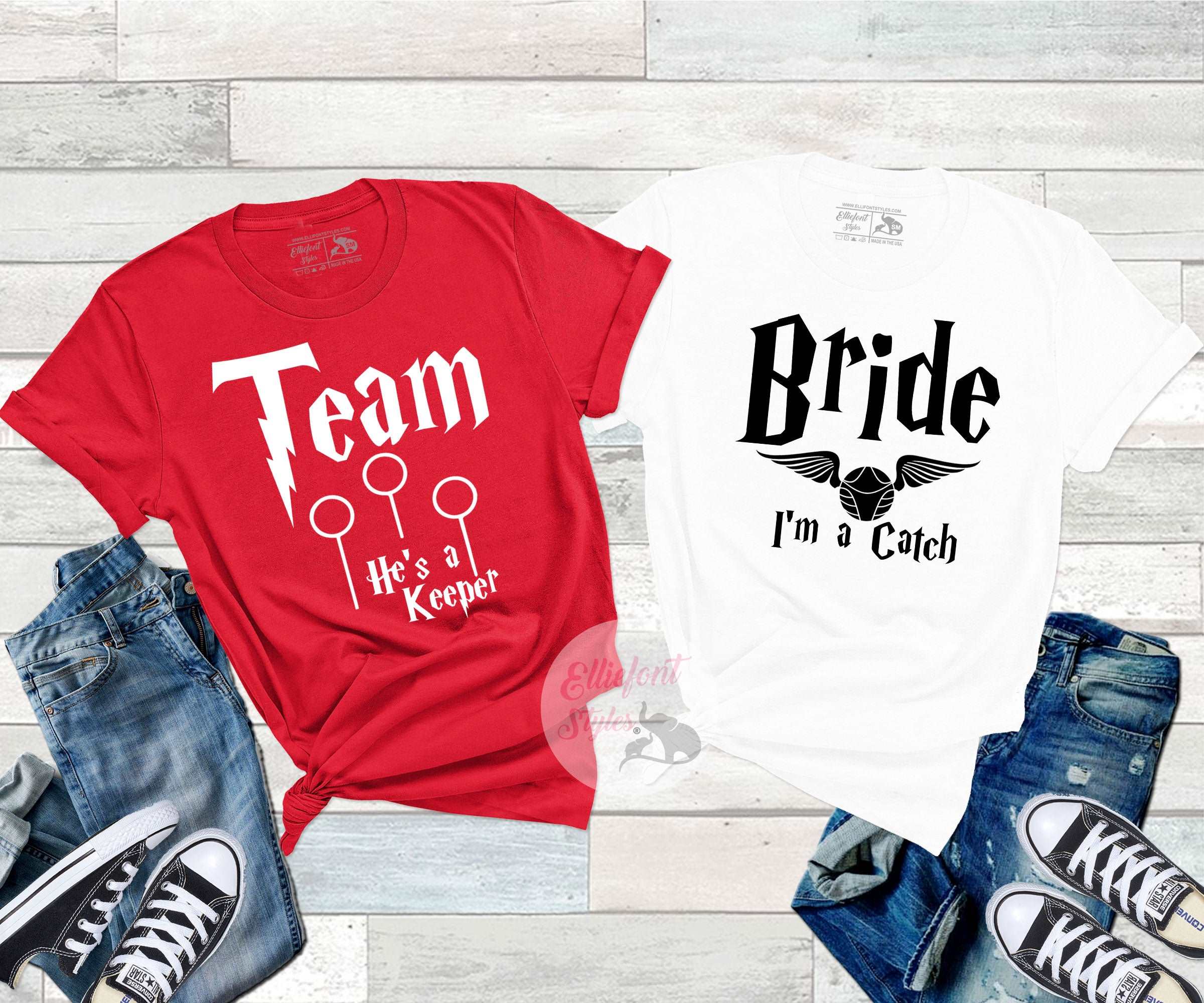 Bachelorette Party Shirts Harry Potter Theme Catch Keeper Bridal Party Bridesmaid Shirts