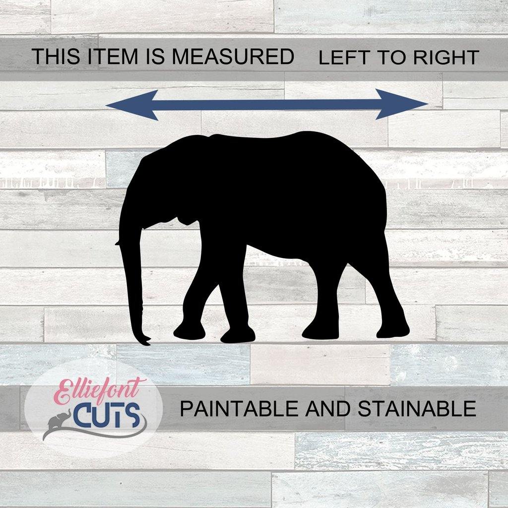 Elephant Wood Cutouts - Elliefont Styles