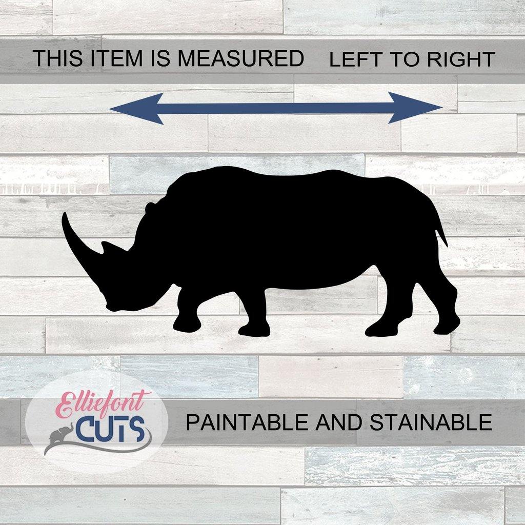 Rhino Wood Cutouts - Elliefont Styles