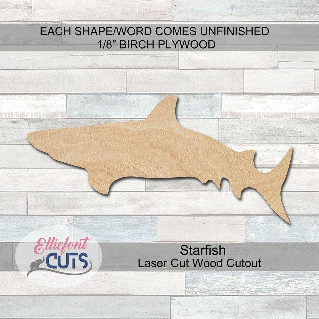 Shark Wood Cutouts - Elliefont Styles