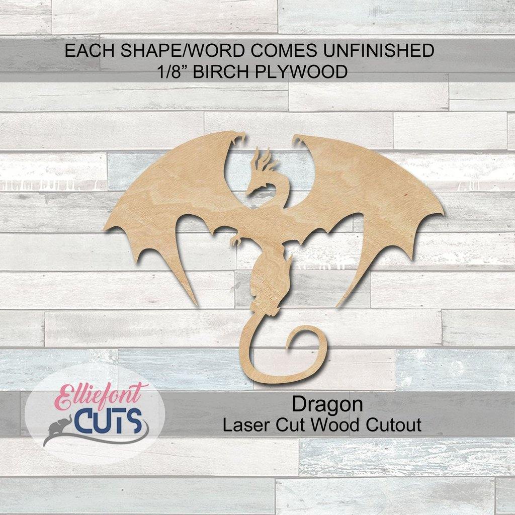 Dragon Wood Cutouts - Elliefont Styles